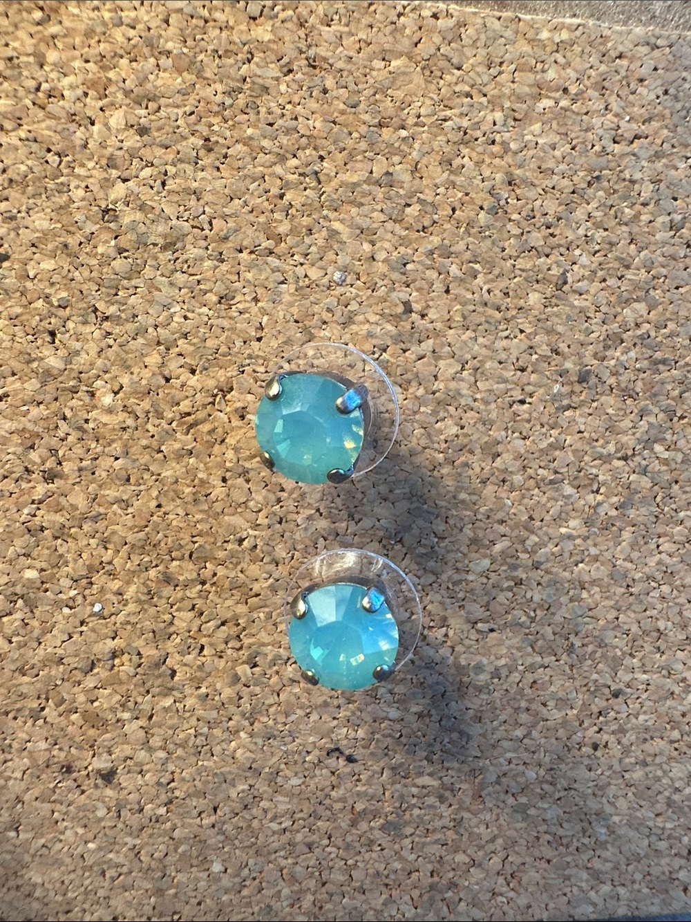 Atlantis Berlin Pacific Opal Swarovski Crystal Ear posts earrings - Picture 3 of 10